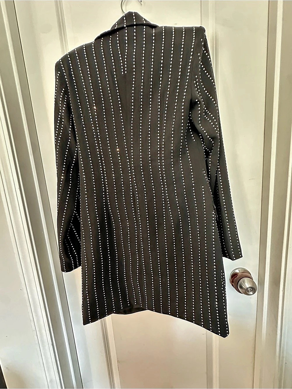 Forever 21 Striped Blazer in Black Size Medium NWT - Picture 2 of 4